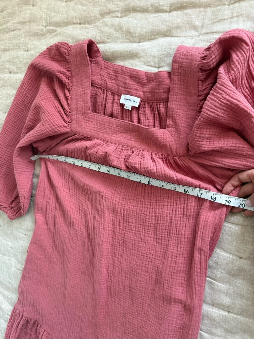 Summersalt The Going Places Gauze Midi Dress in Faded Rose Size Small